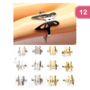 METAL BUTTERFLY RING (12 UNITS)