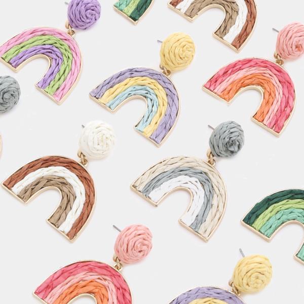 COLORFUL RAINBOW SHAPE EARRING