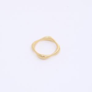 SQUARE SHAPE HIGH QUALITY 18K GOLD DIPPED RING