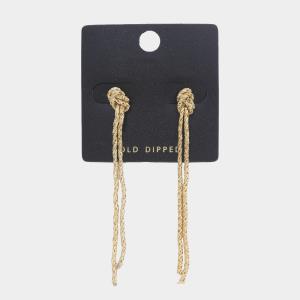 KNOT CHAIN METAL EARRING