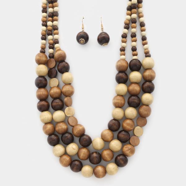 MULTI COLOR BEADED LAYERED NECKLACE