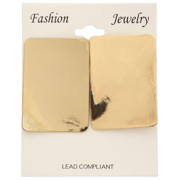 RECTANGLE METAL EARRING