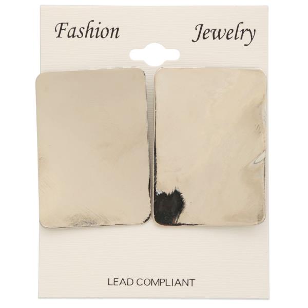 RECTANGLE METAL EARRING