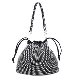 RHINESTONE DRAWSTRING BAG