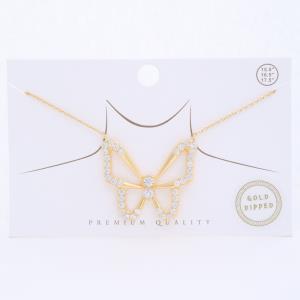 GOLD DIPPED BUTTERFLY PENDANT DAINTY NECKLACE
