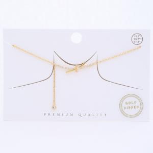 GOLD DIPPED KNOT PENDANT DAINTY NECKLACE