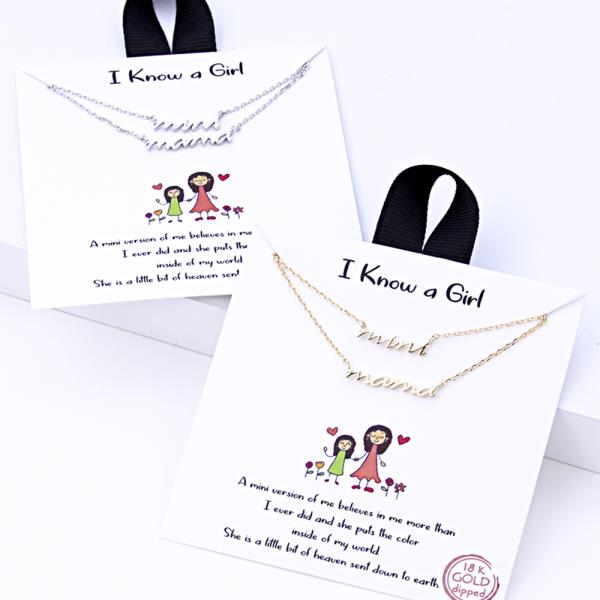 18K GOLD RHODIUM DIPPED I KNOW A GIRL NECKLACE