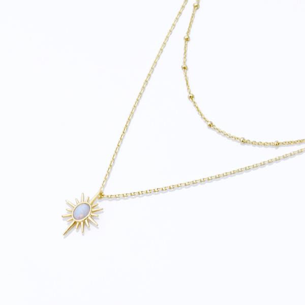 18K GOLD RHODIUM DIPPED SPARKLE NECKLACE