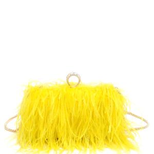 OSTRICH FEATHER FRINGE ALL OVER HARLOW EVENING BAG