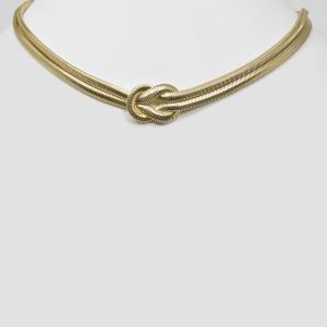 METAL KNOT CHAIN NECKLACE