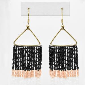 SEED BEAD TRIANGLE EARRING