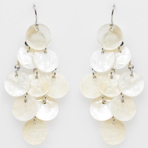 COLOR ACETATE DISC DANGLE EARRING
