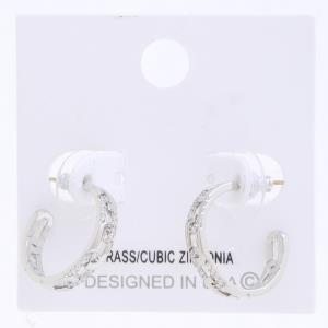 TWO TONE OPEN HOOP EARRING