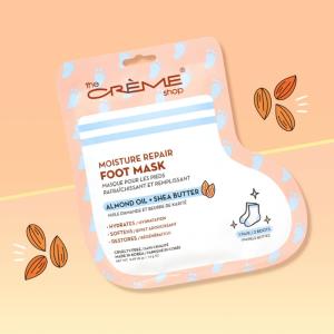 THE CREME SHOP MOISTURE REPAIR ALMOND OIL SHEA BUTTER FOOT MASK 6 PC SET