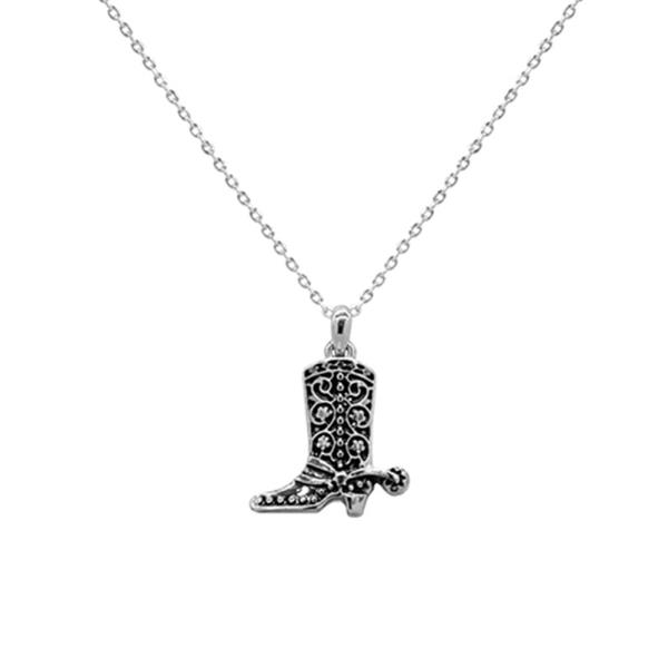 14K GOLD DIPPED ANTIQUE COWBOY BOOTS NECKLACE