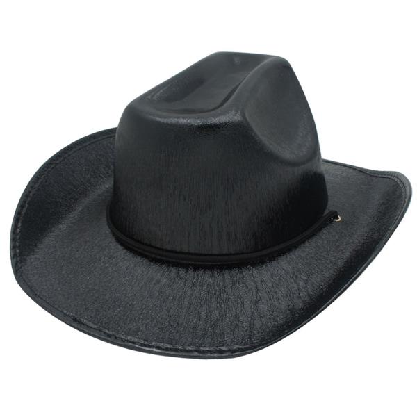 IRIDESCENT COWBOY HAT WITH CHIN STRAP