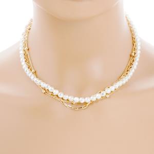 GOLD DIPPED PEARL MULTI NECKLACE