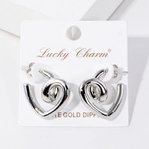 GOLD DIPPED META HEART EARRING