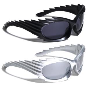 SPIKES SHAPE OVAL CAT EYE SUNGLASSES 1DZ