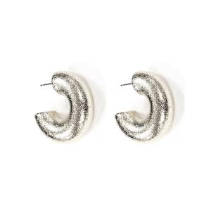COLOR METAL TUBE HOOP EARRING