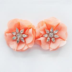 FLOWER CRYSTAL ROUND PETAL EARRING