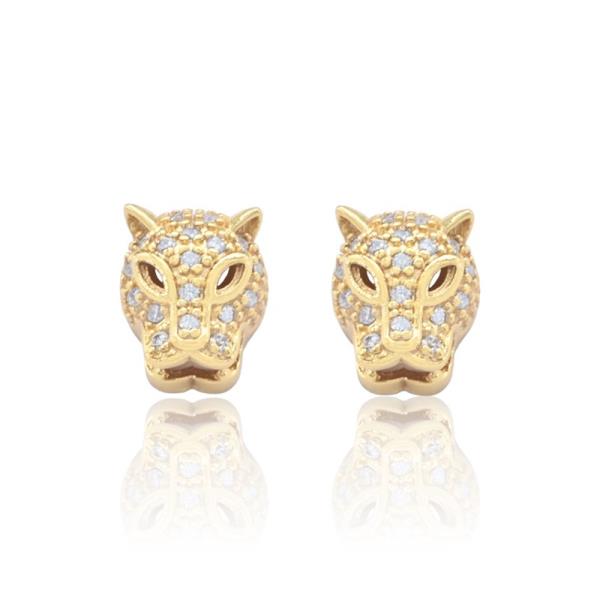 CUBIC ZIRCONIA JAGUAR STUD EARRING