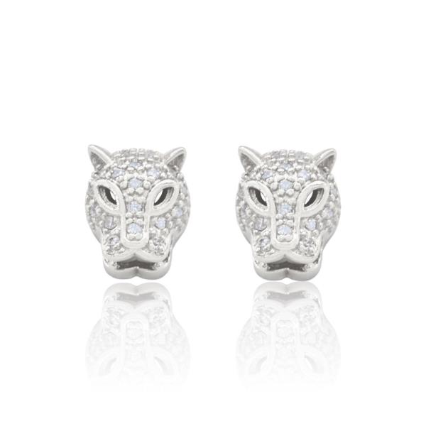 CUBIC ZIRCONIA JAGUAR STUD EARRING