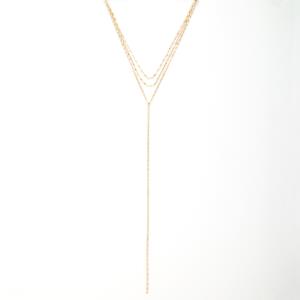 Y SHAPE LAYERED NECKLACE