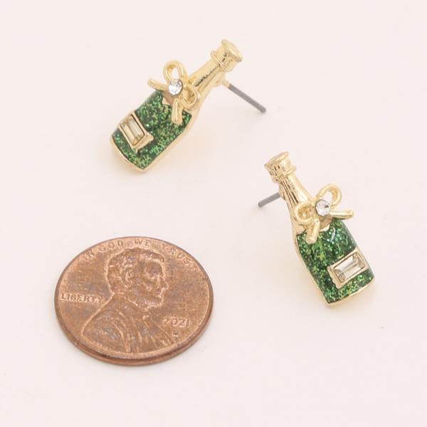 CHAMPAGNE STUD EARRING