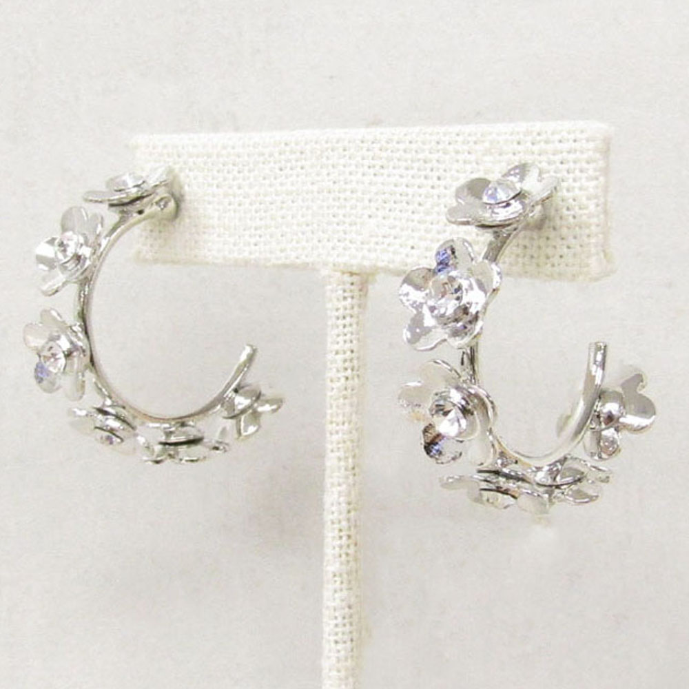 FLOWER HOOP EARRING