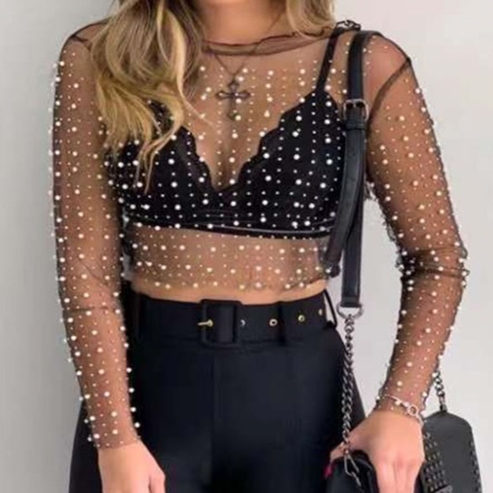 MESH PEARL TOP - S SIZE