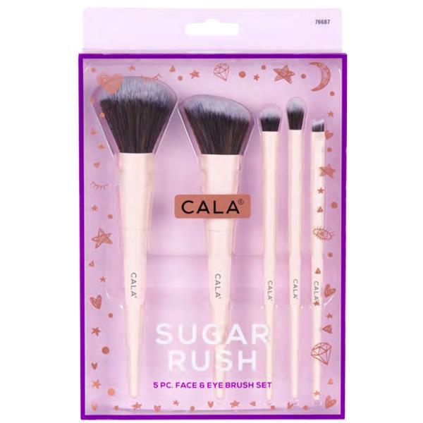 CALA SUGAR RUSH FACE AND EYE BRUSH 5 PC SET