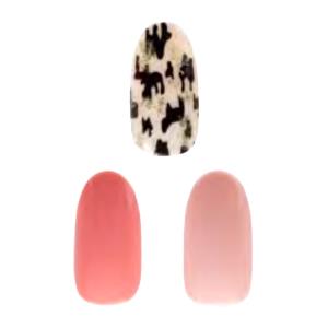 BEAUTY TOPIC GLAM AND LUX MEDIUM OVAL PINK ANIMAL PRINT NAIL DECORATION SET