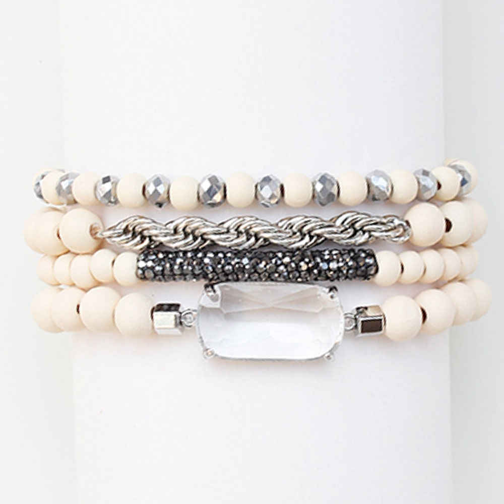 BEAD MULTI STRETCH BRACELET SET