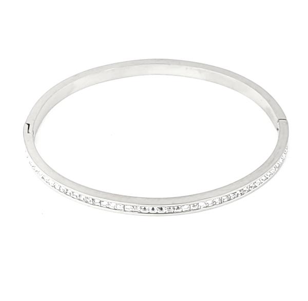 CUBIC ZIRCONIA HINGE BRACELET