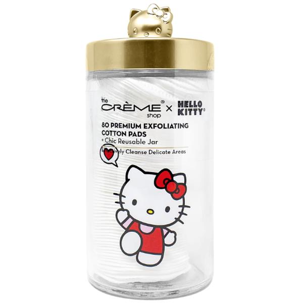 THE CREME SHOP HELLO KITTY CHIC REUSABLE JAR SET WITH COTTON PADS
