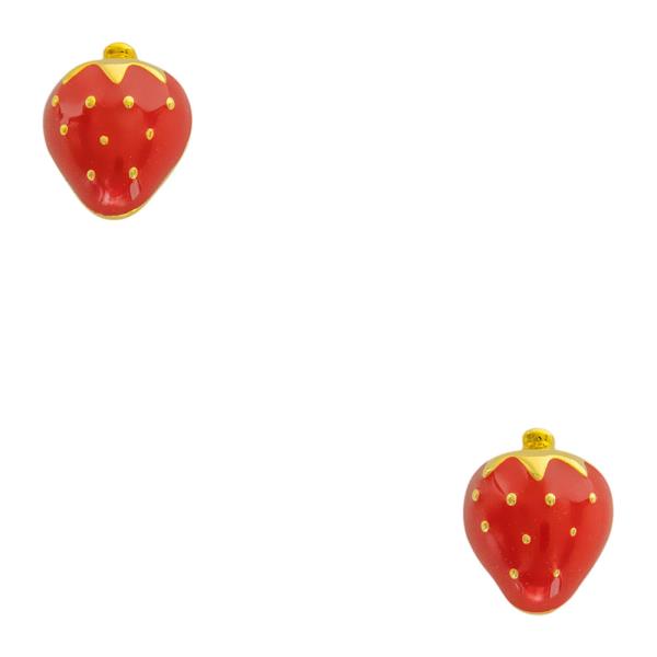 STRAWBERRY POST EARRING