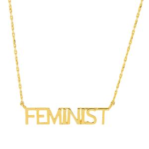 FEMINIST PLATE NECKLACE