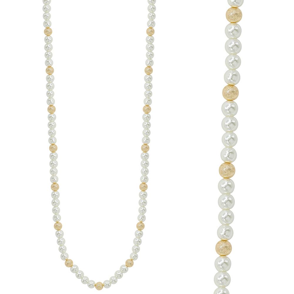 STAIN BALL PEARL BEAD NECKLACE