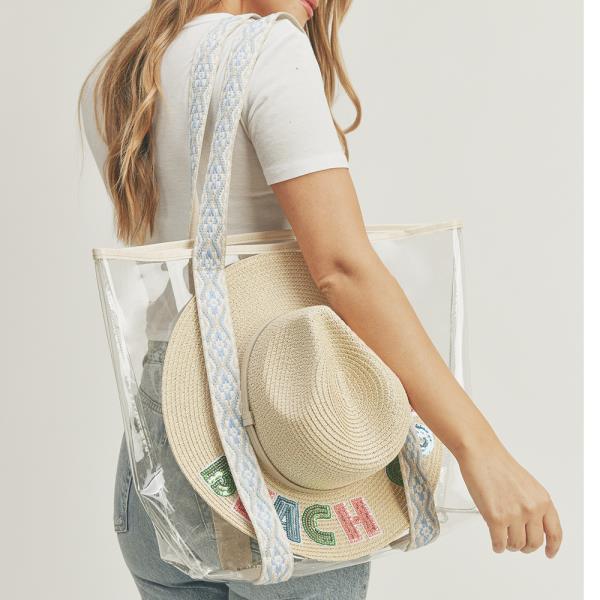 HAT CARRYING CLEAR TOTE BAG