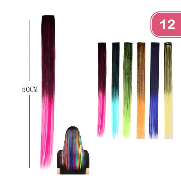 FASHION COLOR HAIR EXTENTION (12UNIT)