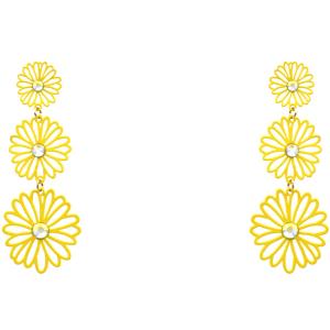 TRIPLE CUT OUT FLOWER DANGLE EARRING