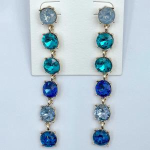 ROUND CRYSTAL DANGLE EARRING