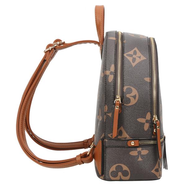 2IN1 PRINT ZIPPER BACKPACK WITH WALLET SET