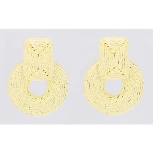 RND COL RAFFIA WRAP EARRING
