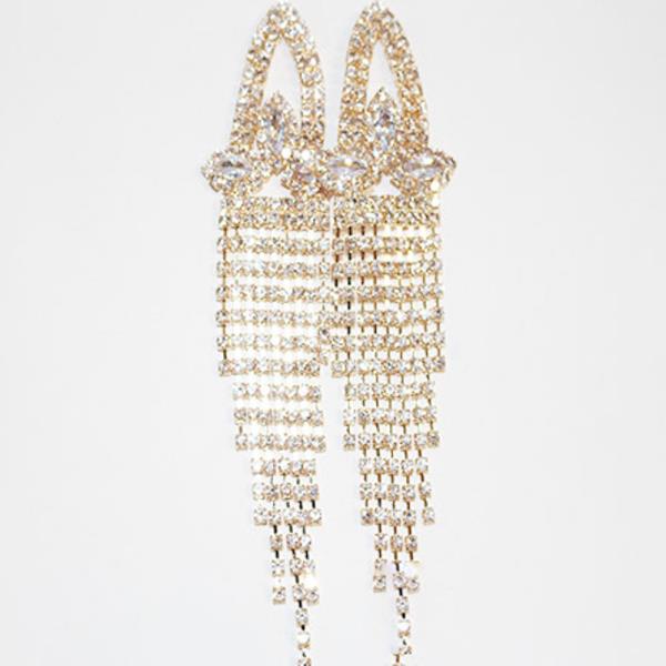 ELEGANT RHINESTONE EVENING EARRING