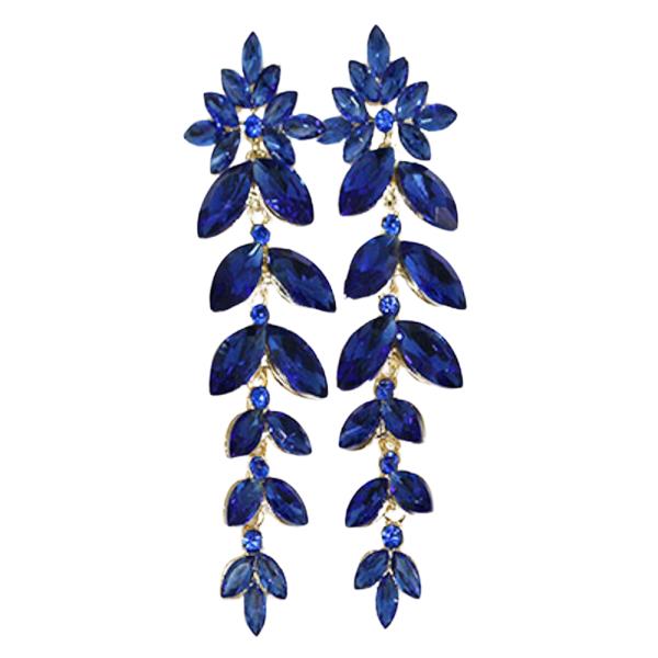 LEAF TEARDROP ELEGANT STONE DROP EARRING