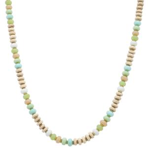 WOOD MIXED NECKLACE