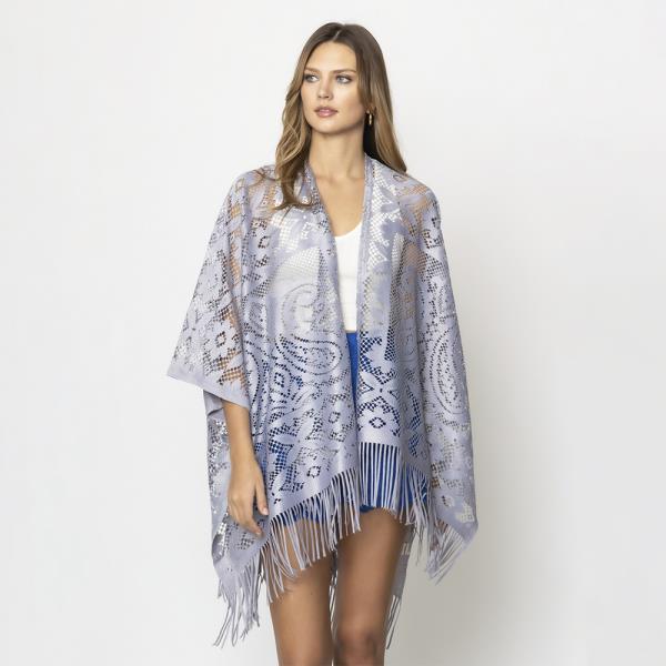 FLORAL LACE KIMONO WITH FRINGE