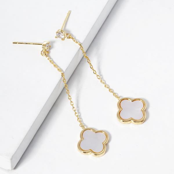 CLOVER CRYSTAL DANGLE EARRING